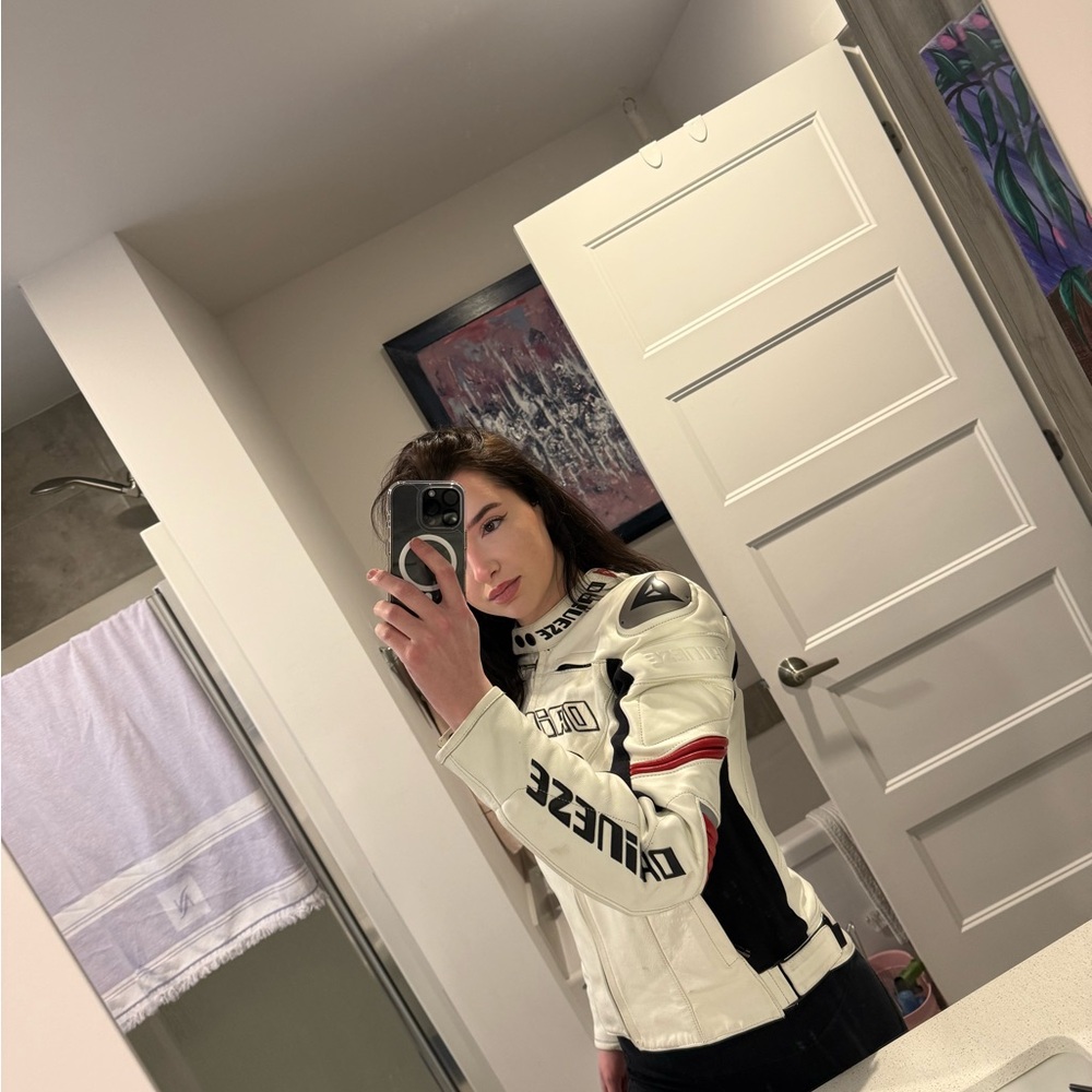Dainese White Motorcycle Jacket